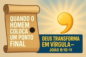 Quando o Homem Coloca um Ponto Final, Deus Transforma em Vírgula – João 8:10-11